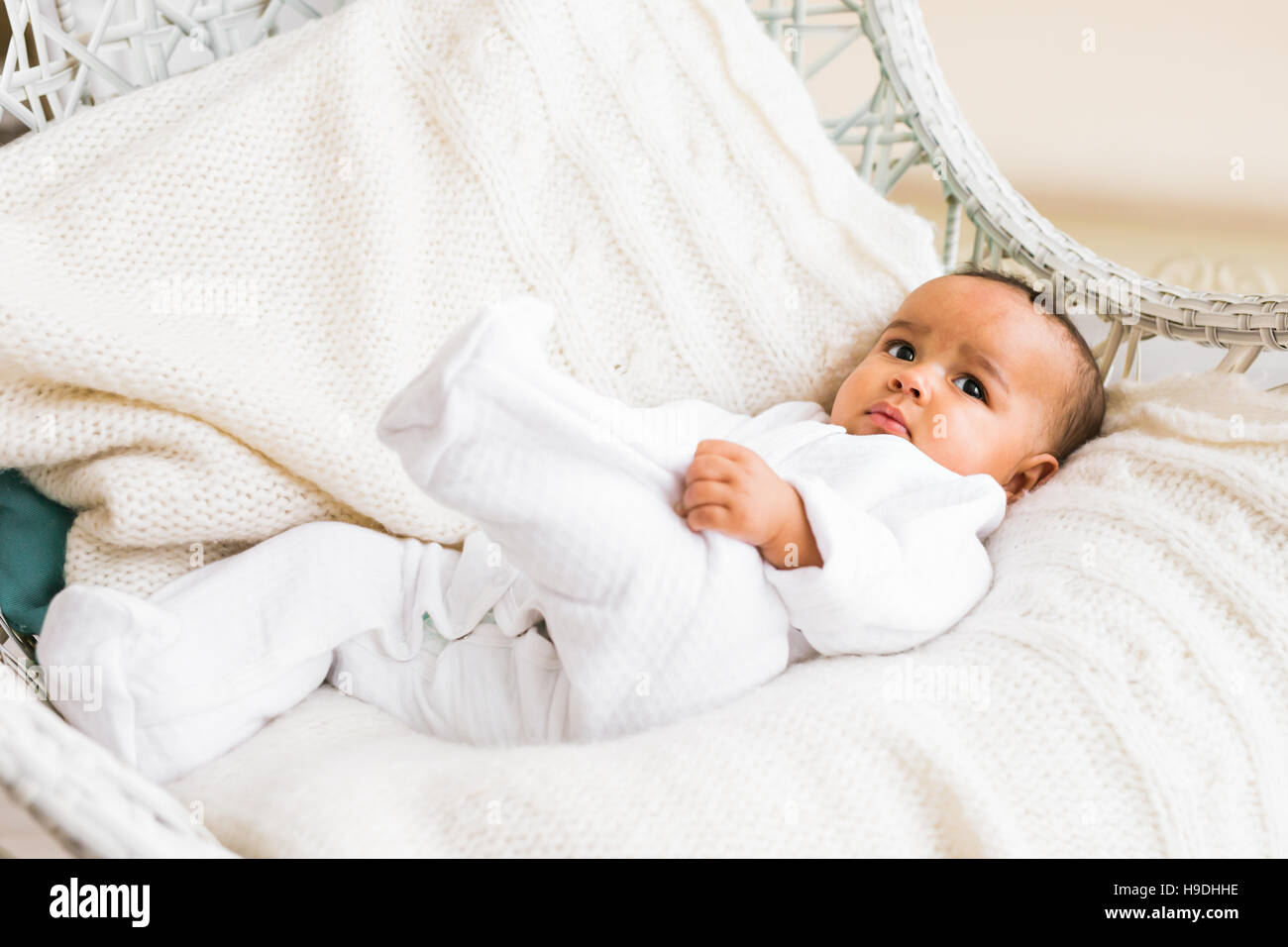 Portrait of a mixed race baby boy Stock Photo Alamy
