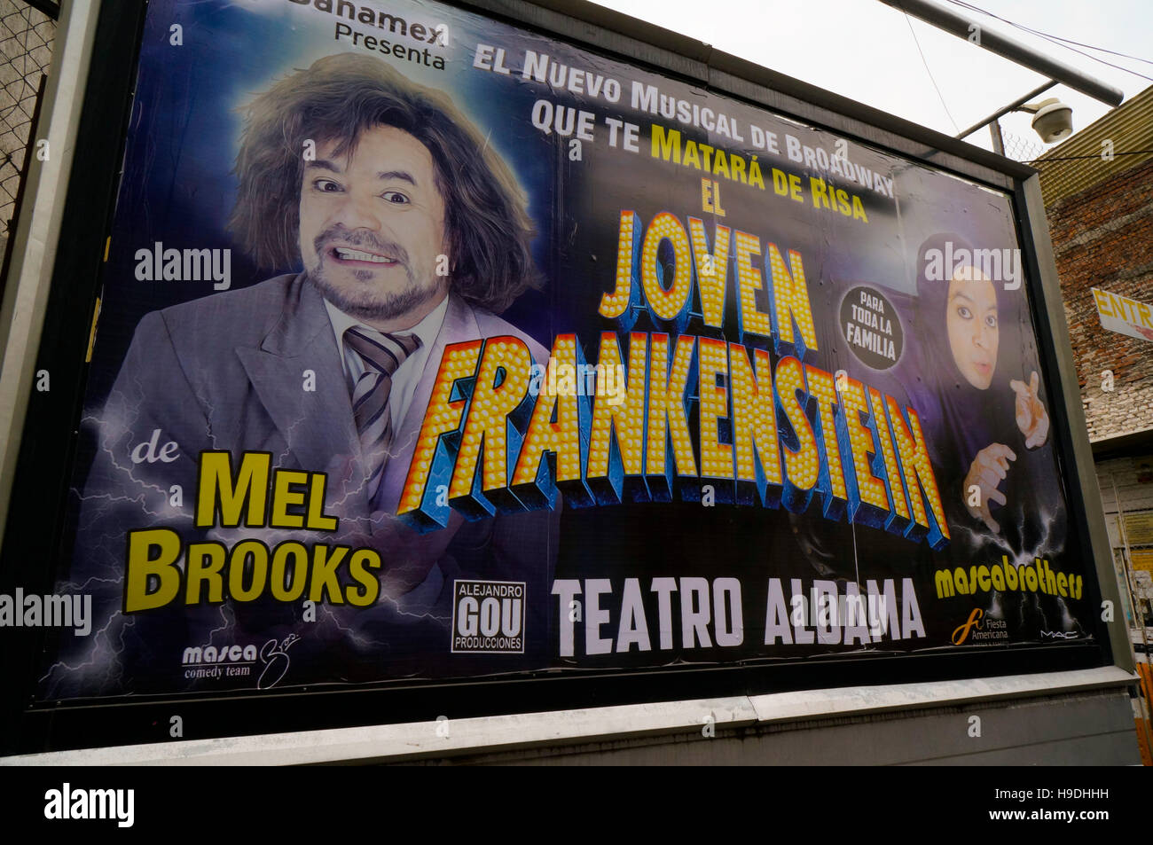 Young Frankenstein Movie Poster In Spanish Mexico City Mexico Stock Photo Alamy