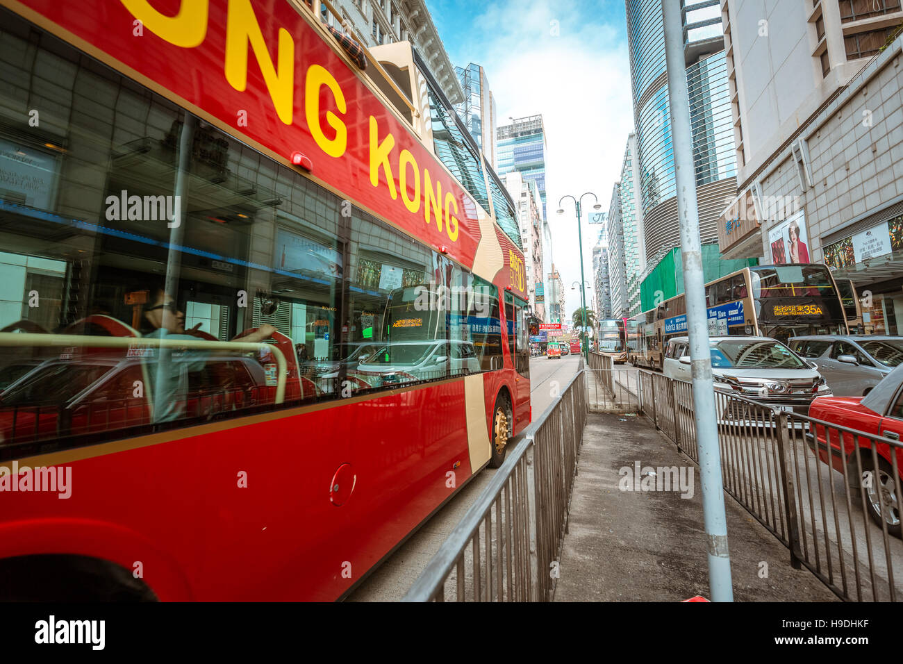 Street Hong Kong famous Nathan Road Tsim Sha Tsui Stock Photo - Alamy