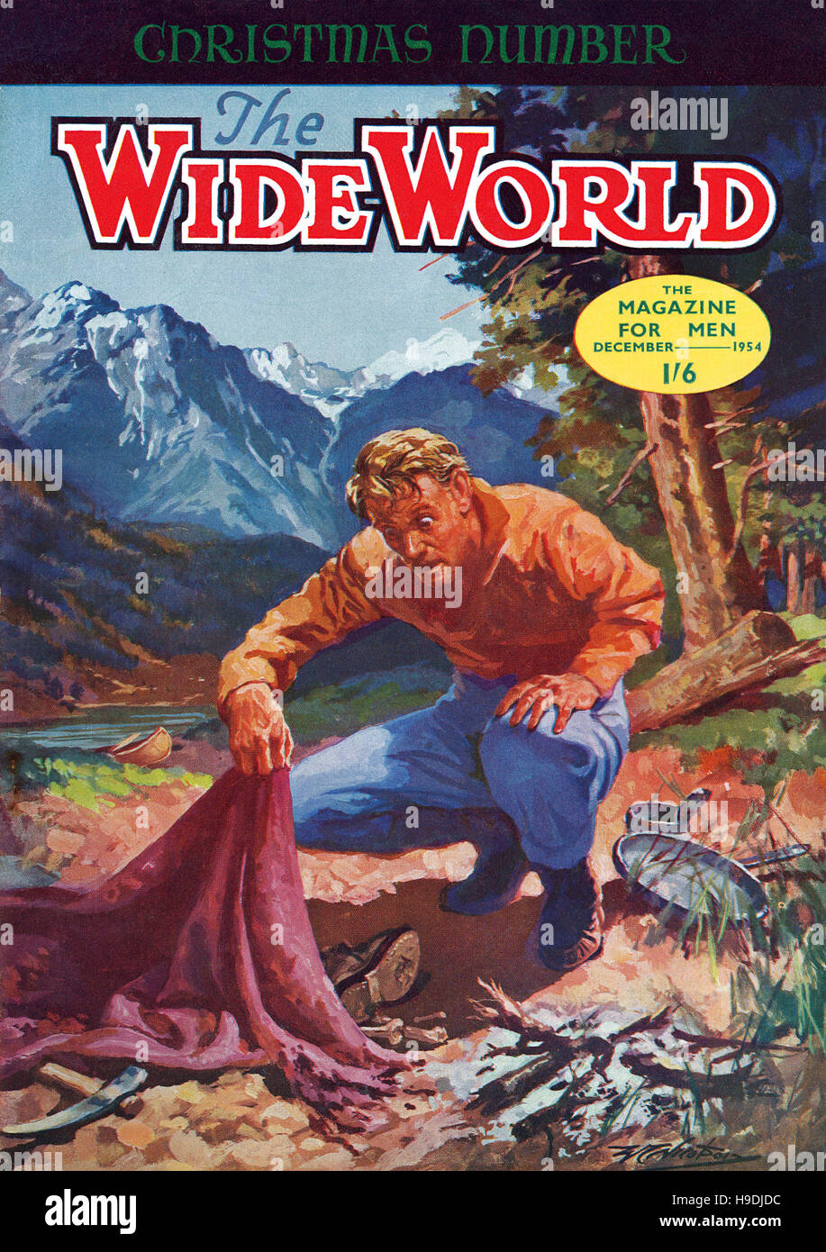 Front cover of The Wide World magazine for December 1954 Stock Photo
