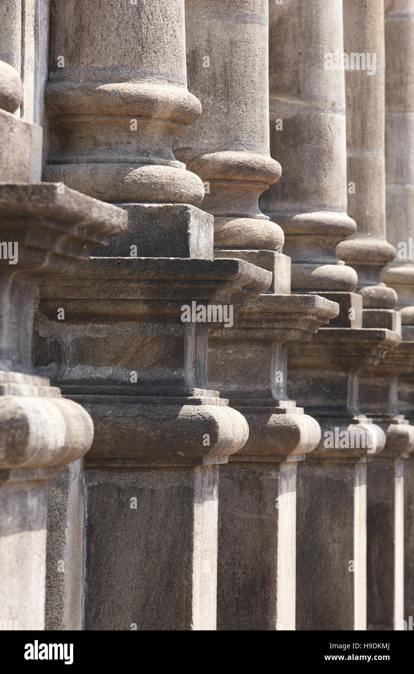 Classical stone columns on a chuch entrance portico. Vertical Stock ...