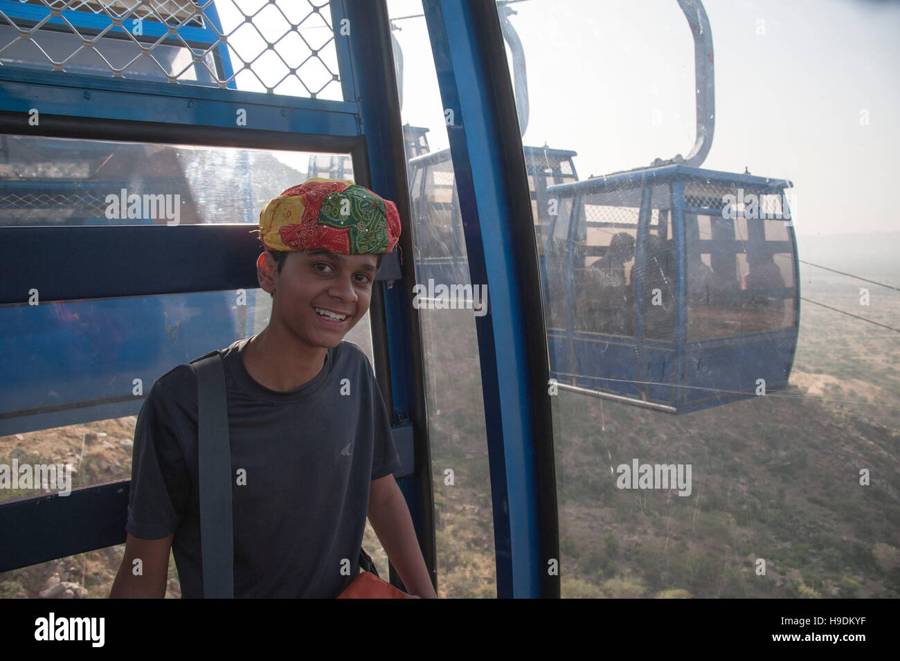 sanat kumar tourist in ropeway cabin from ropeway cabin for savitri ...