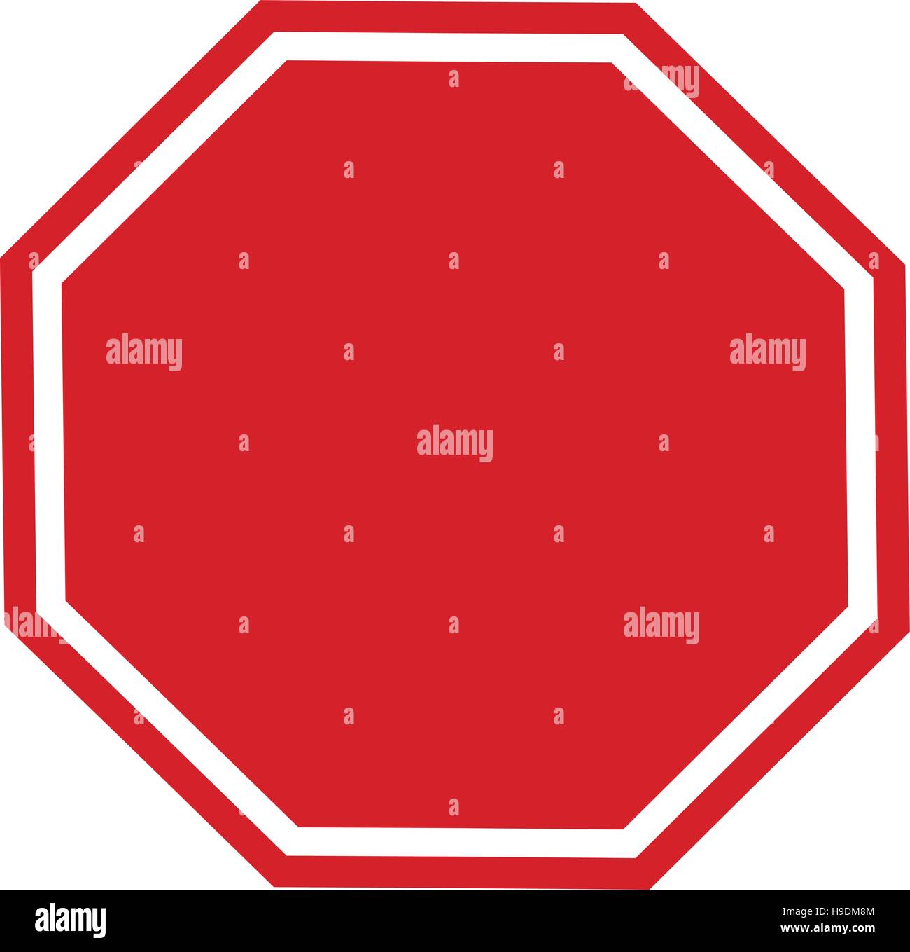 Blank Stop Sign Stock Vector