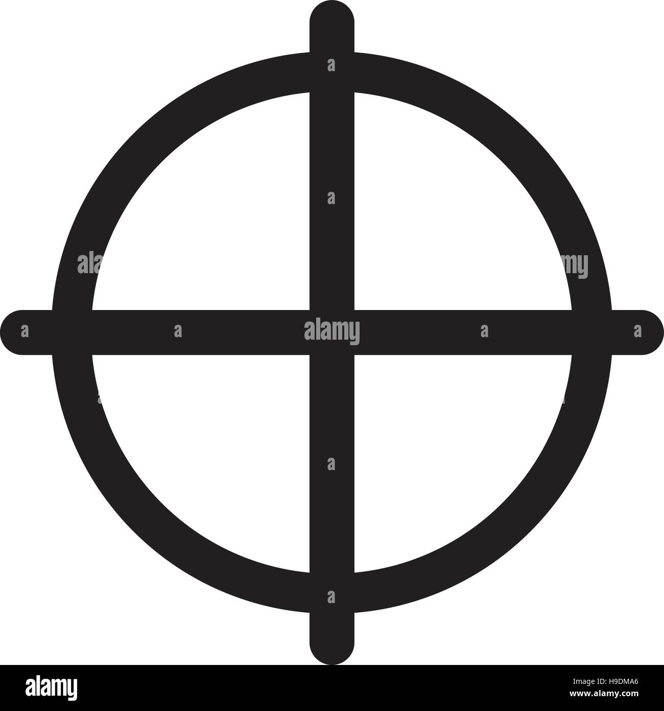 Crosshair Icon Black Stock Vector Image & Art - Alamy