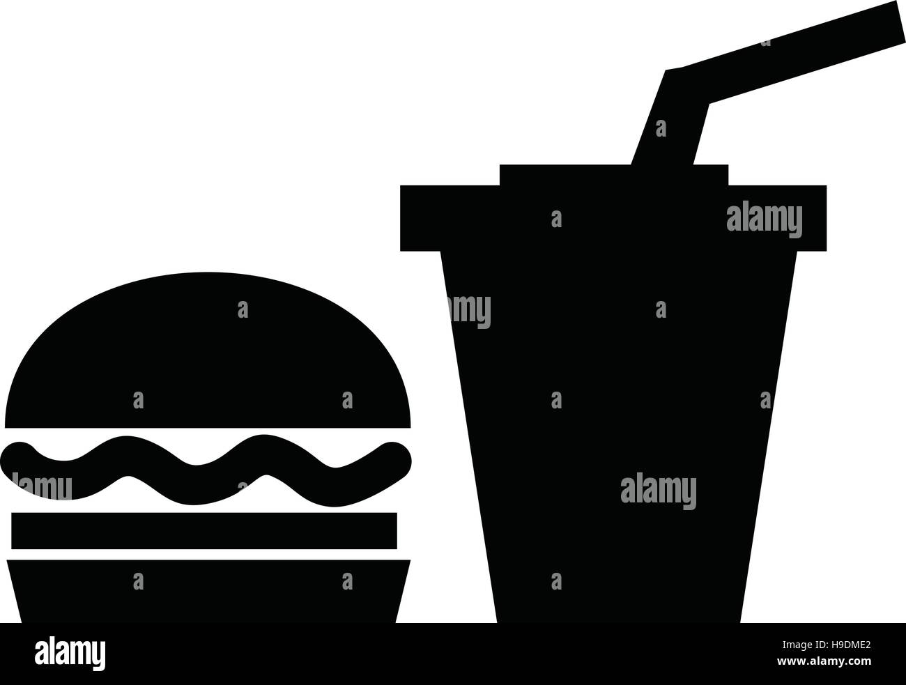 Fast food icon Stock Vector Image & Art - Alamy
