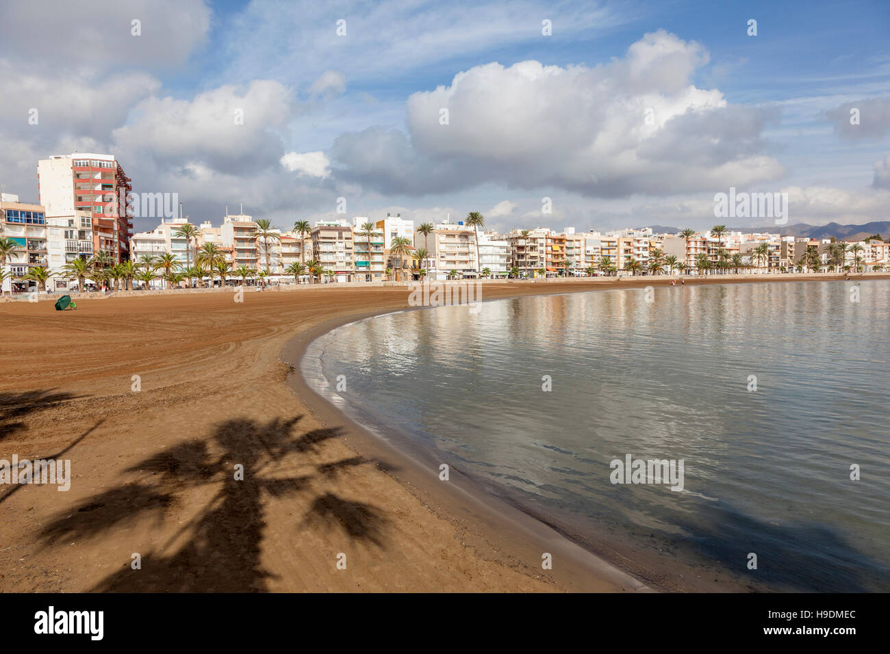 Beautiful beach in town Puerto de Mazarron. Costa Calida, Region Murcia, Spain Stock Photo