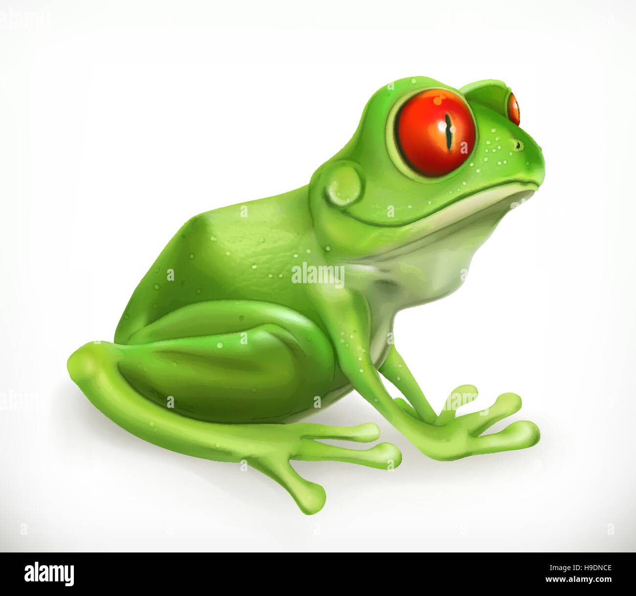 Frog. Toad. Funny animal. 3d vector icon Stock Vector