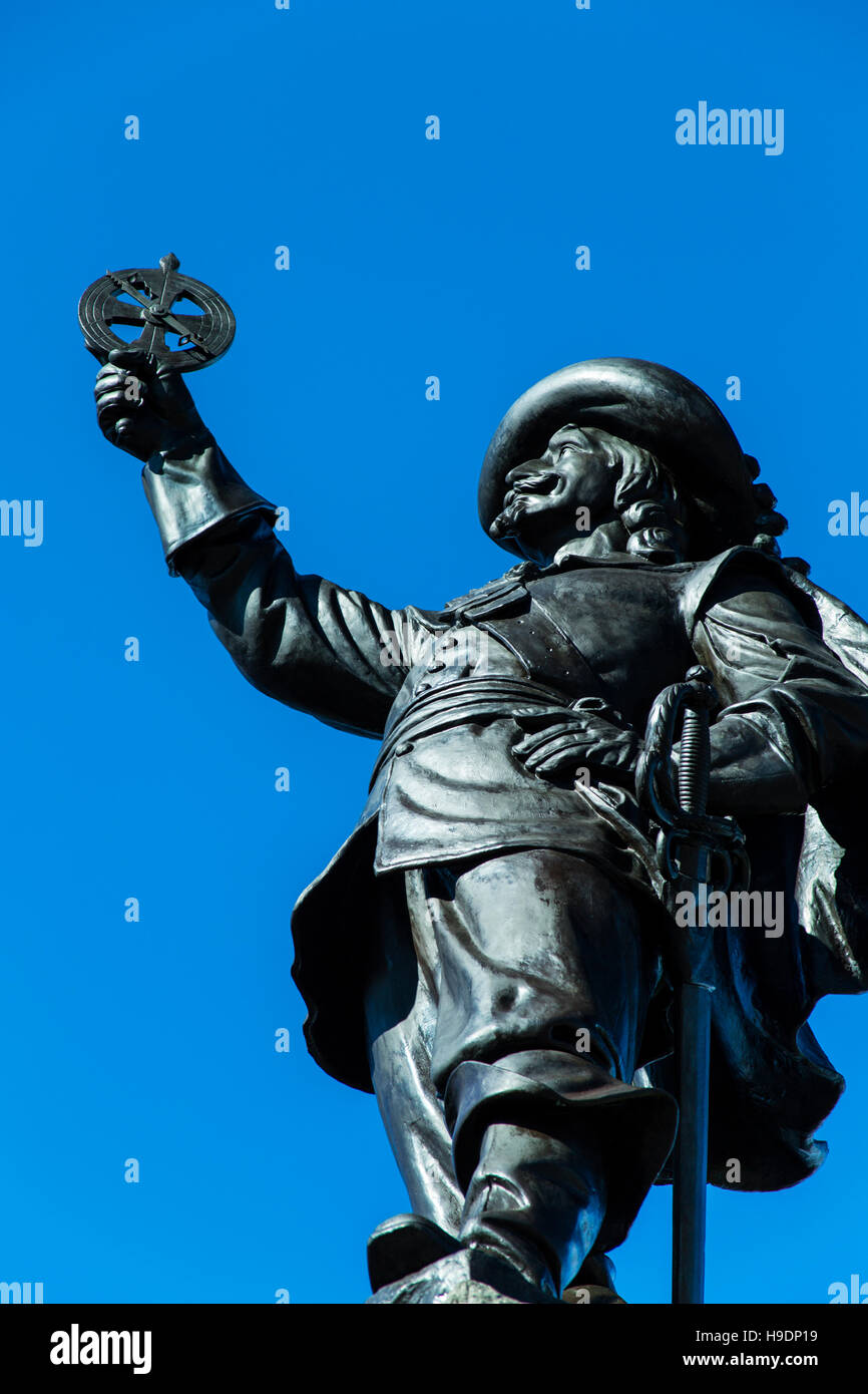 Statue of French explorer Samuel de Champlain Nepean Point Ottawa Ontario Canada Stock Photo