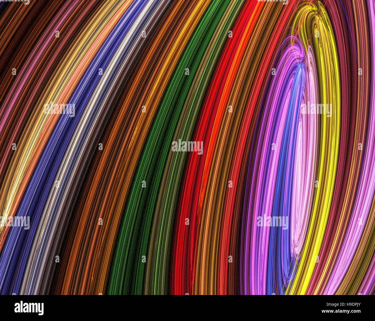 Rainbow color curved stripes hi-res stock photography and images - Alamy