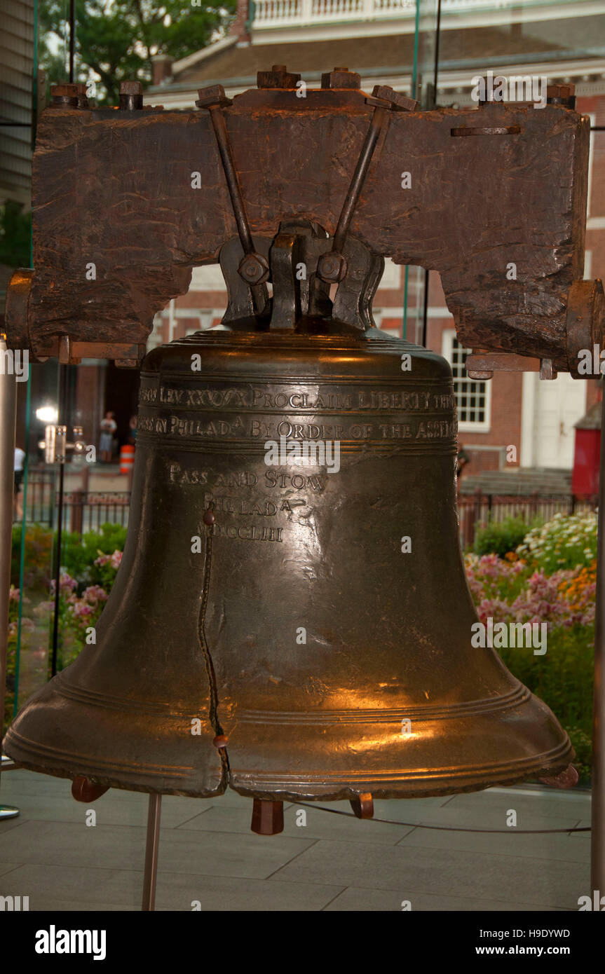 Liberty Bell, Liberty Bell Center, Independence National Historical Park, Philadelphia, Pennsylvania Stock Photo