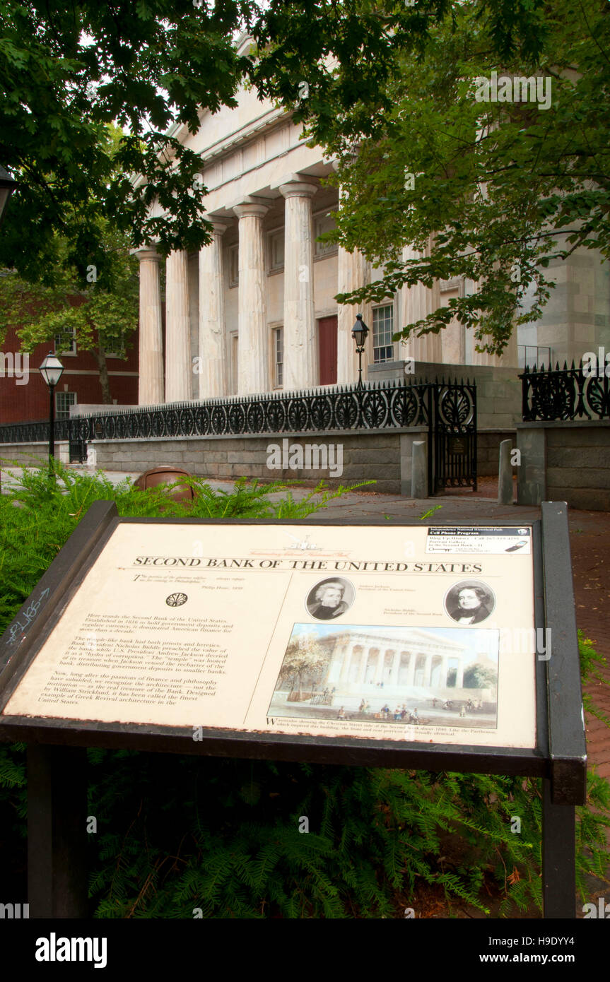 Second Bank Of The United States With Interpretive Board, Independence 