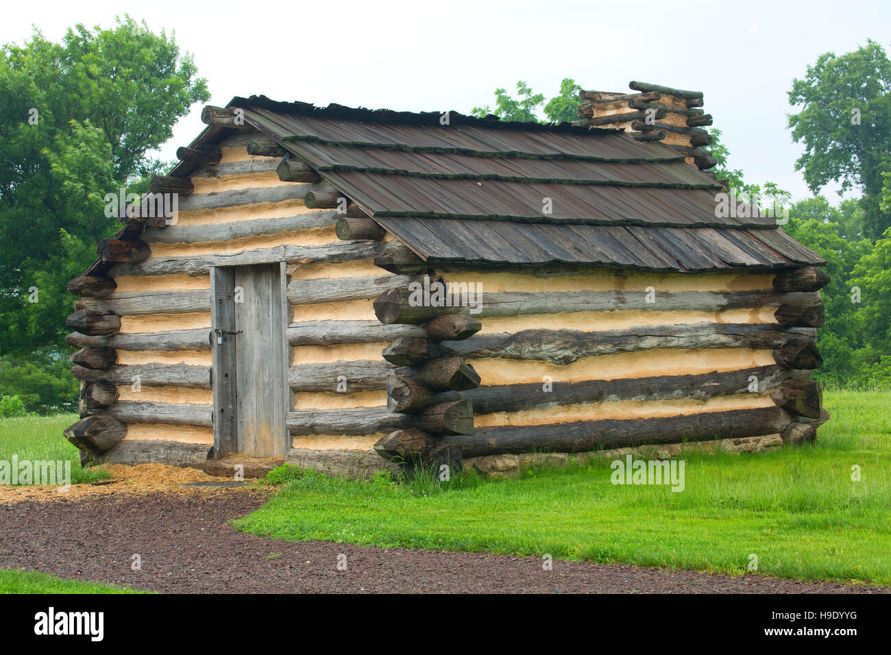Muhlenberg Encampment, Valley Forge National Historical Park, Pennsylvania Stock Photo