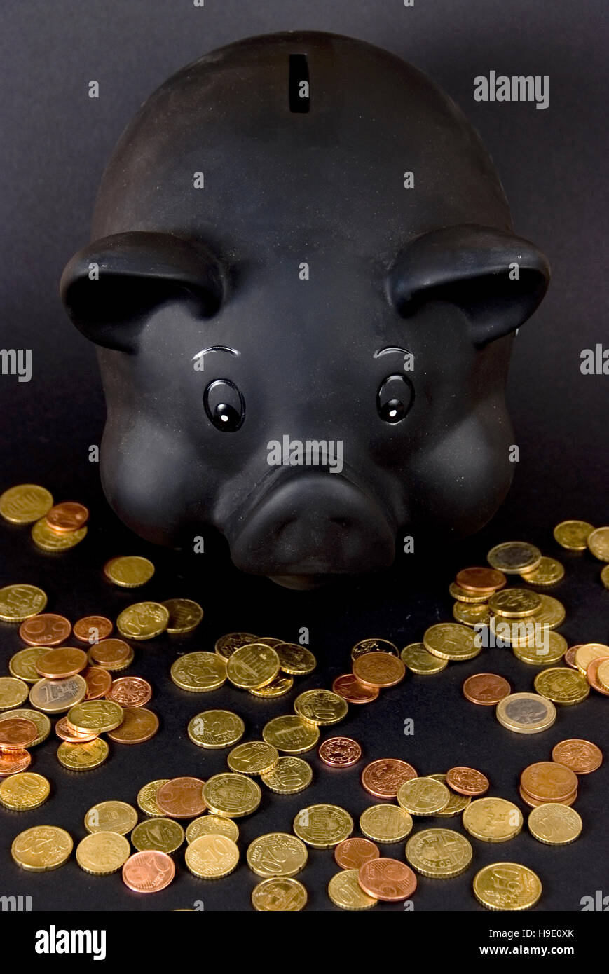 Symbolic for black money Stock Photo