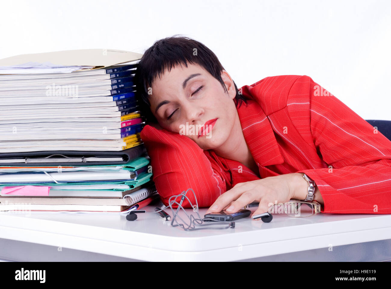 Tired exhausted woman lot hi-res stock photography and images - Alamy