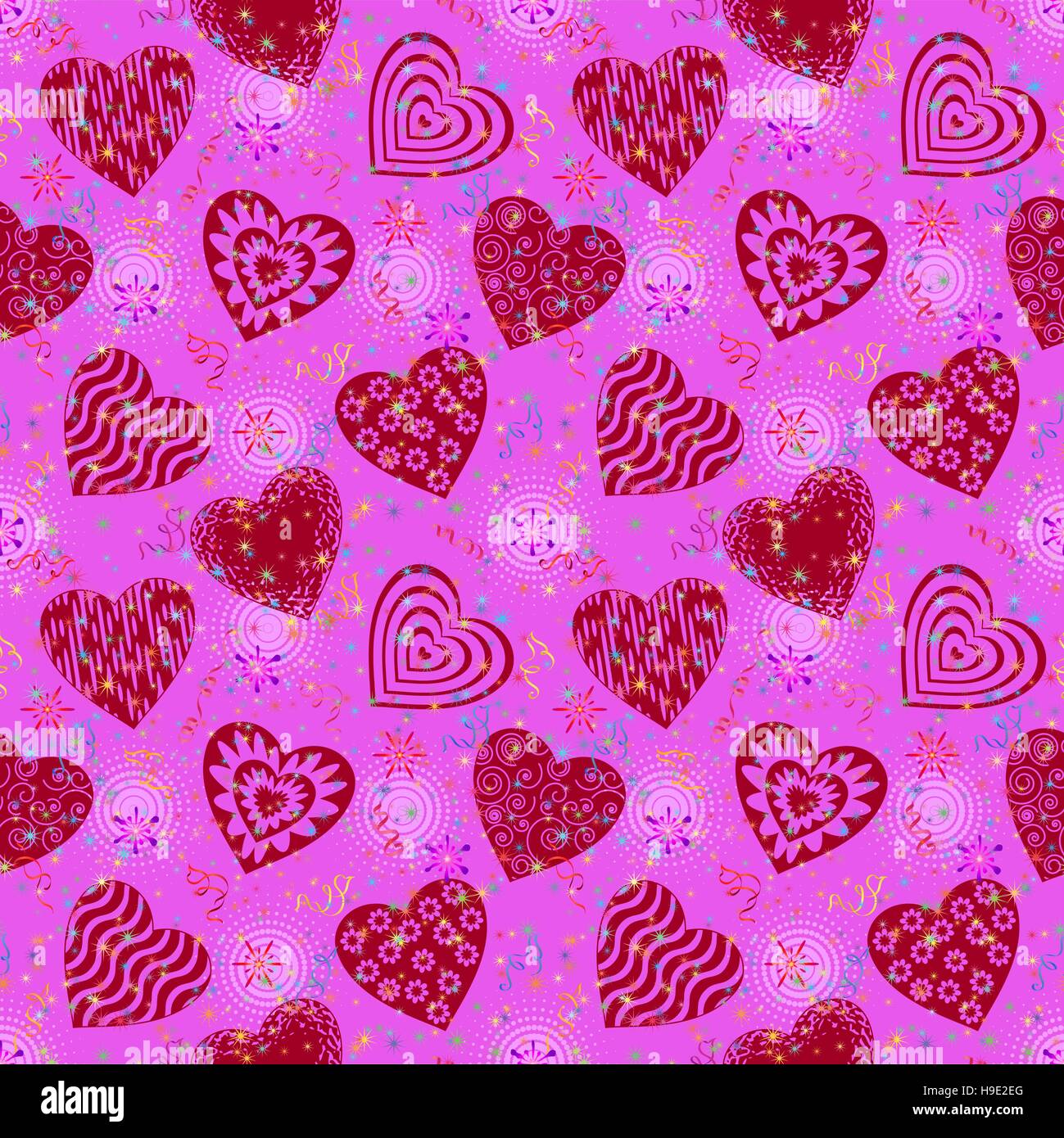 Valentine Heart, Seamless Stock Vector Image & Art - Alamy