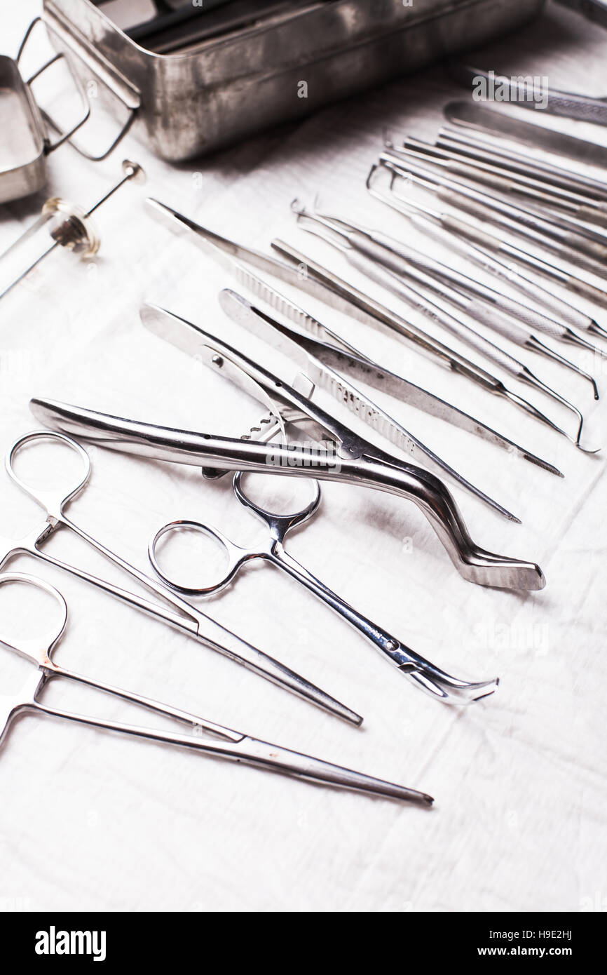 Vintage dental instruments Stock Photo Alamy