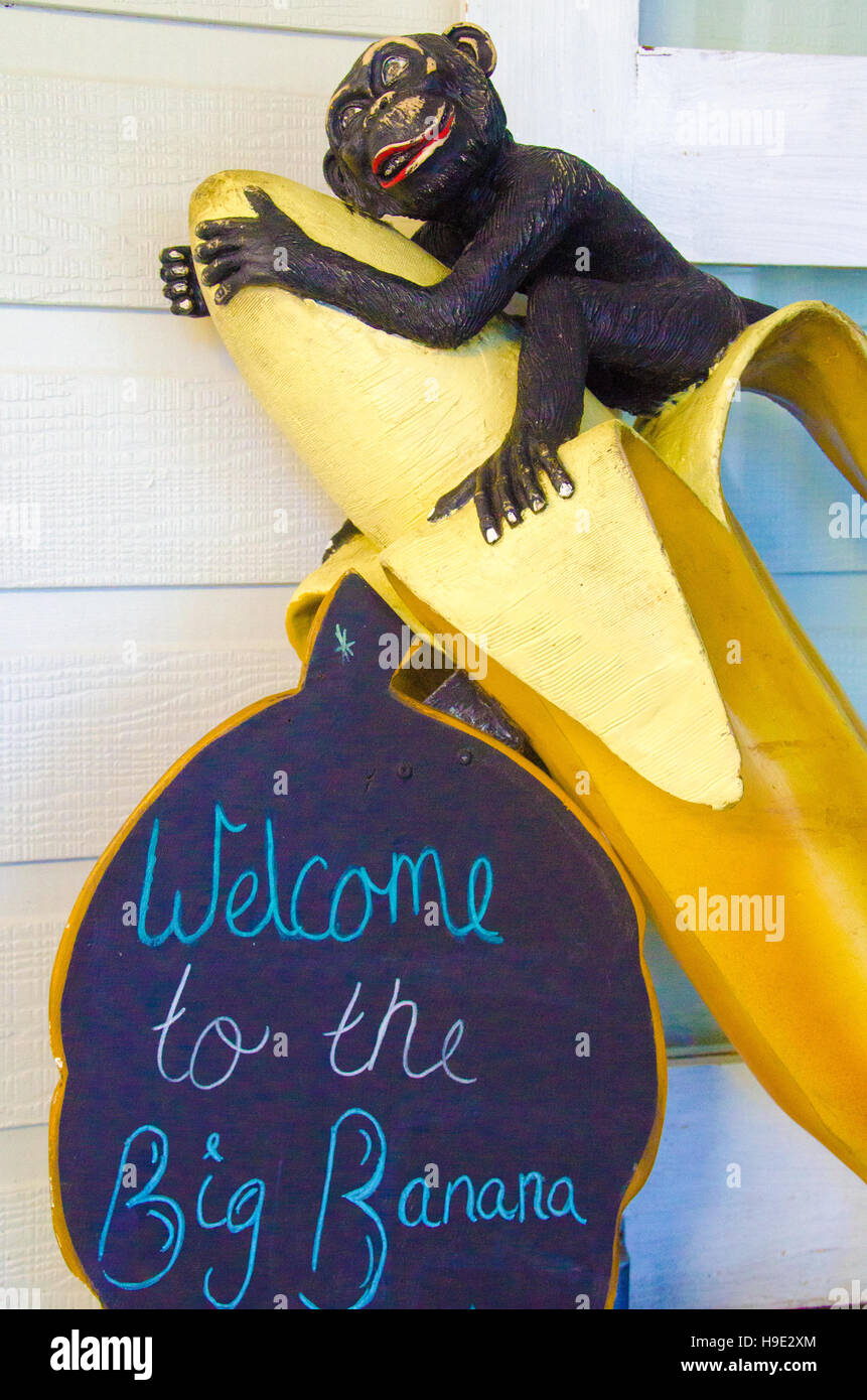 Sign at the Big Banana Tourist Attraction Coffs Harbour, New