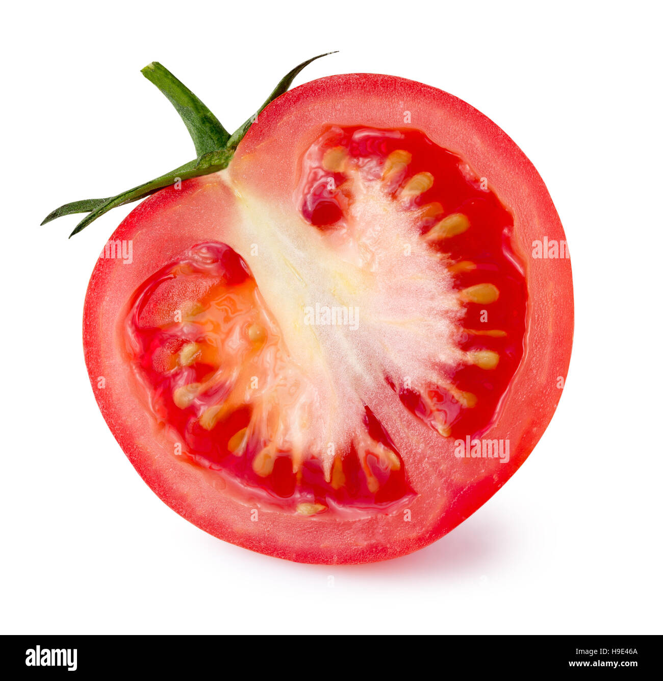 half of tomato isolated on the white background Stock Photo - Alamy