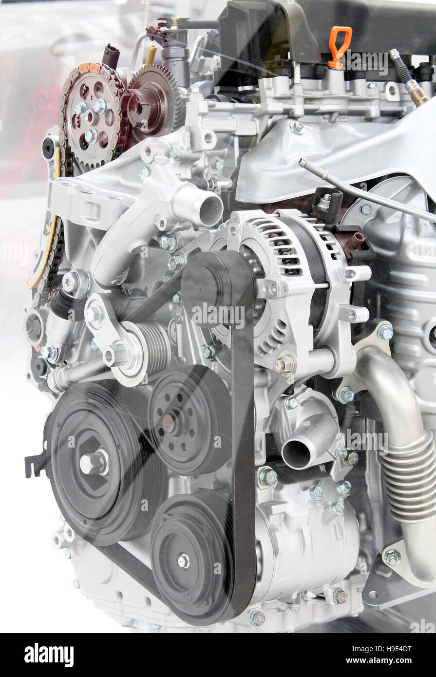 front view car engine detail Stock Photo Alamy