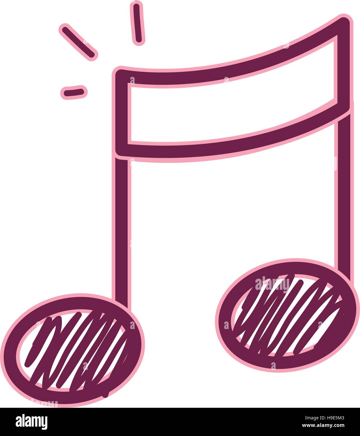 music note isolated icon vector illustration design Stock Vector Image ...