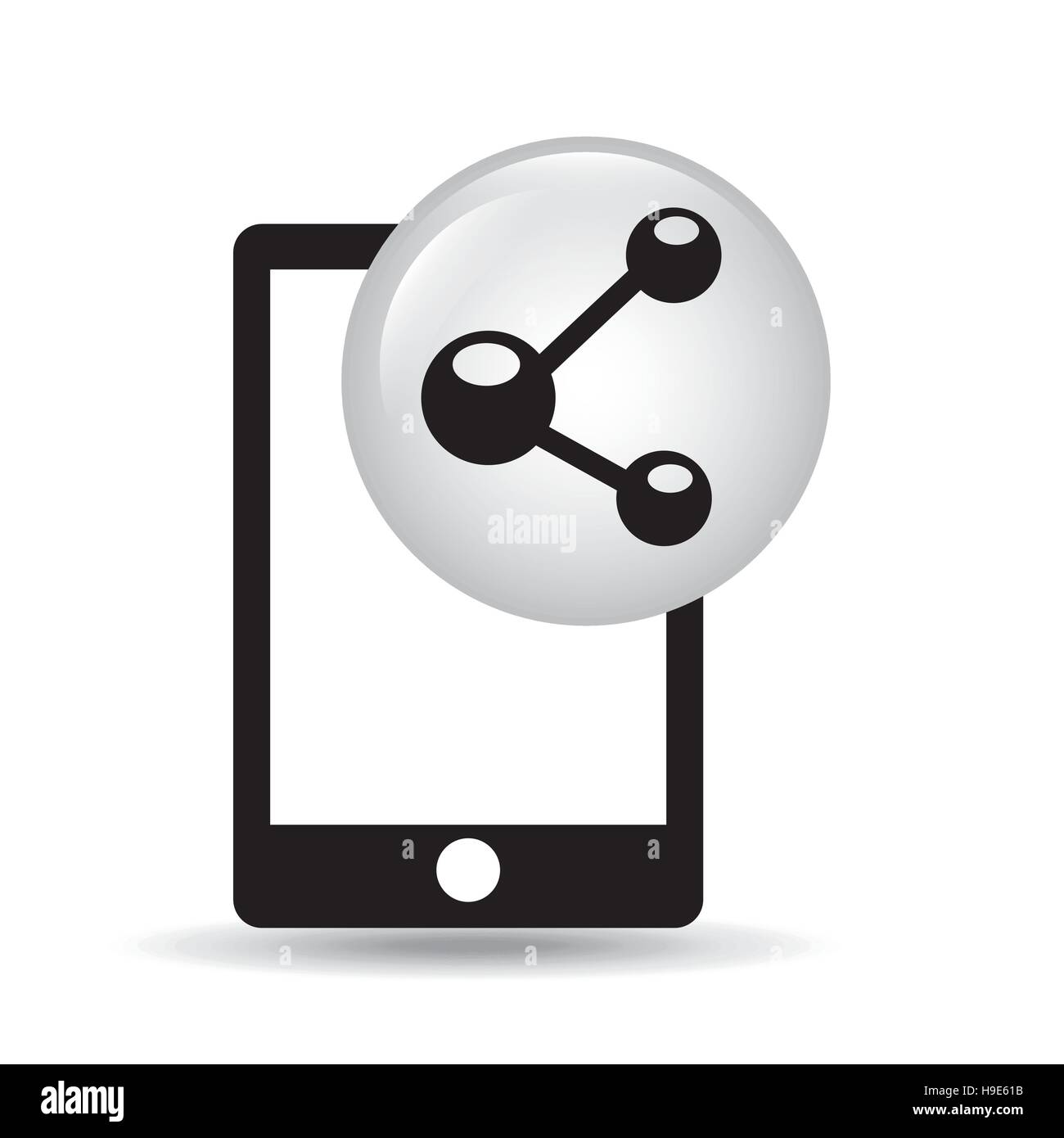 smartphone screen data sharing graphic vector illustration eps 10 Stock ...