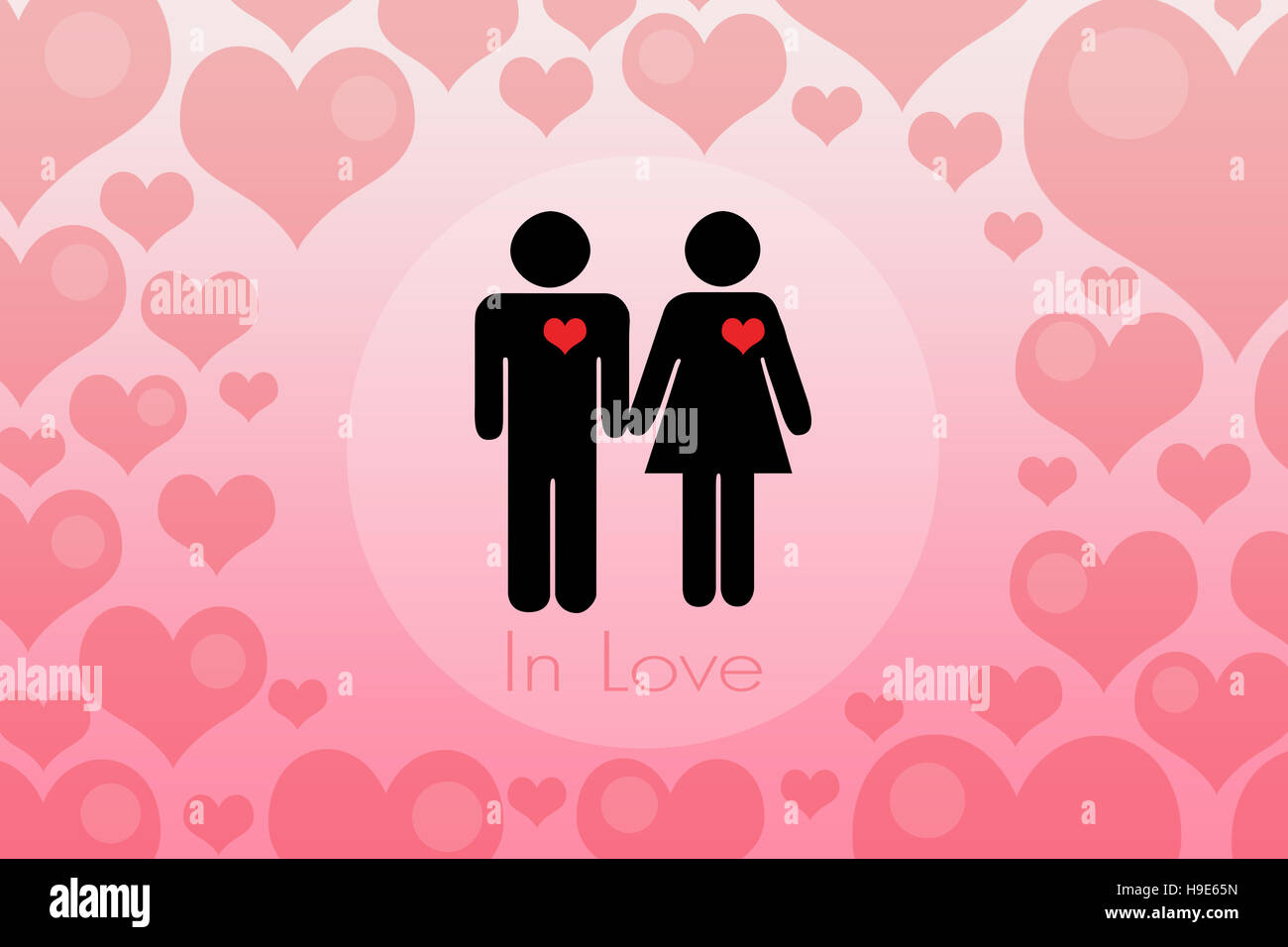 Valentine's day background with hearts Stock Photo - Alamy