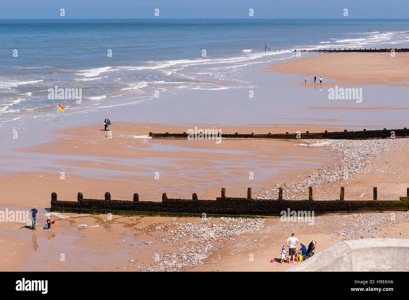 The beach in Cromer , Norfolk , England , Britain , Uk Stock Photo