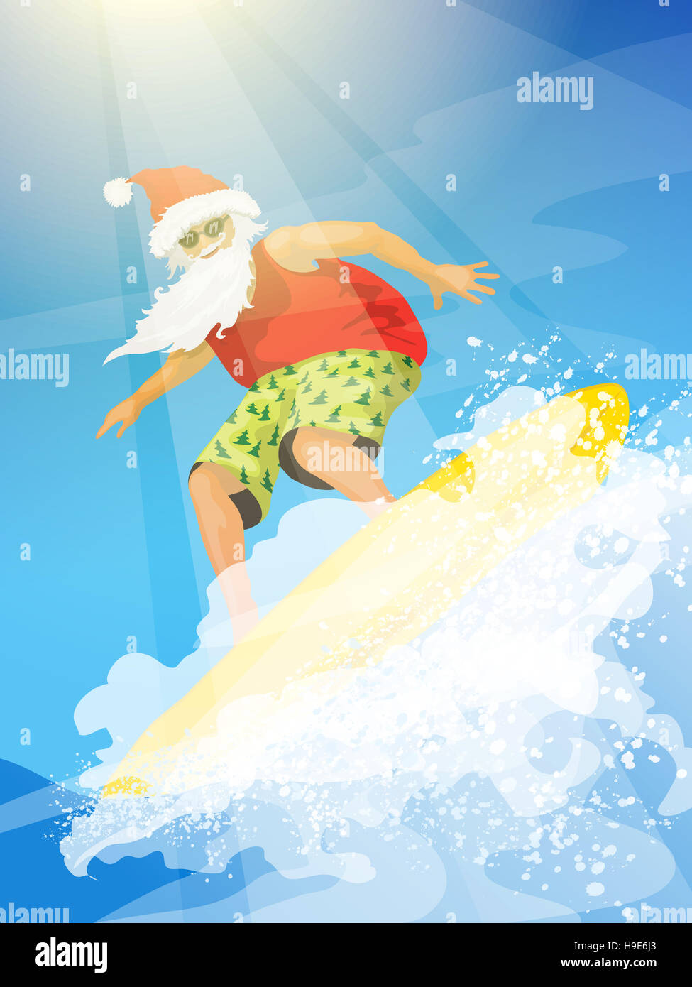 surfer santa surfer santa