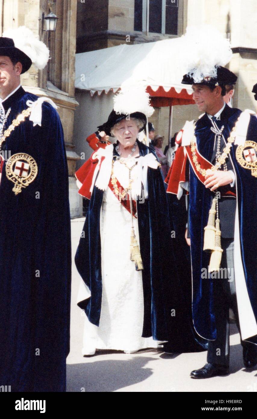 The Order of the Garter Ceremony Procession WINDSOR CASTLE June 1992 Stock Photo Alamy