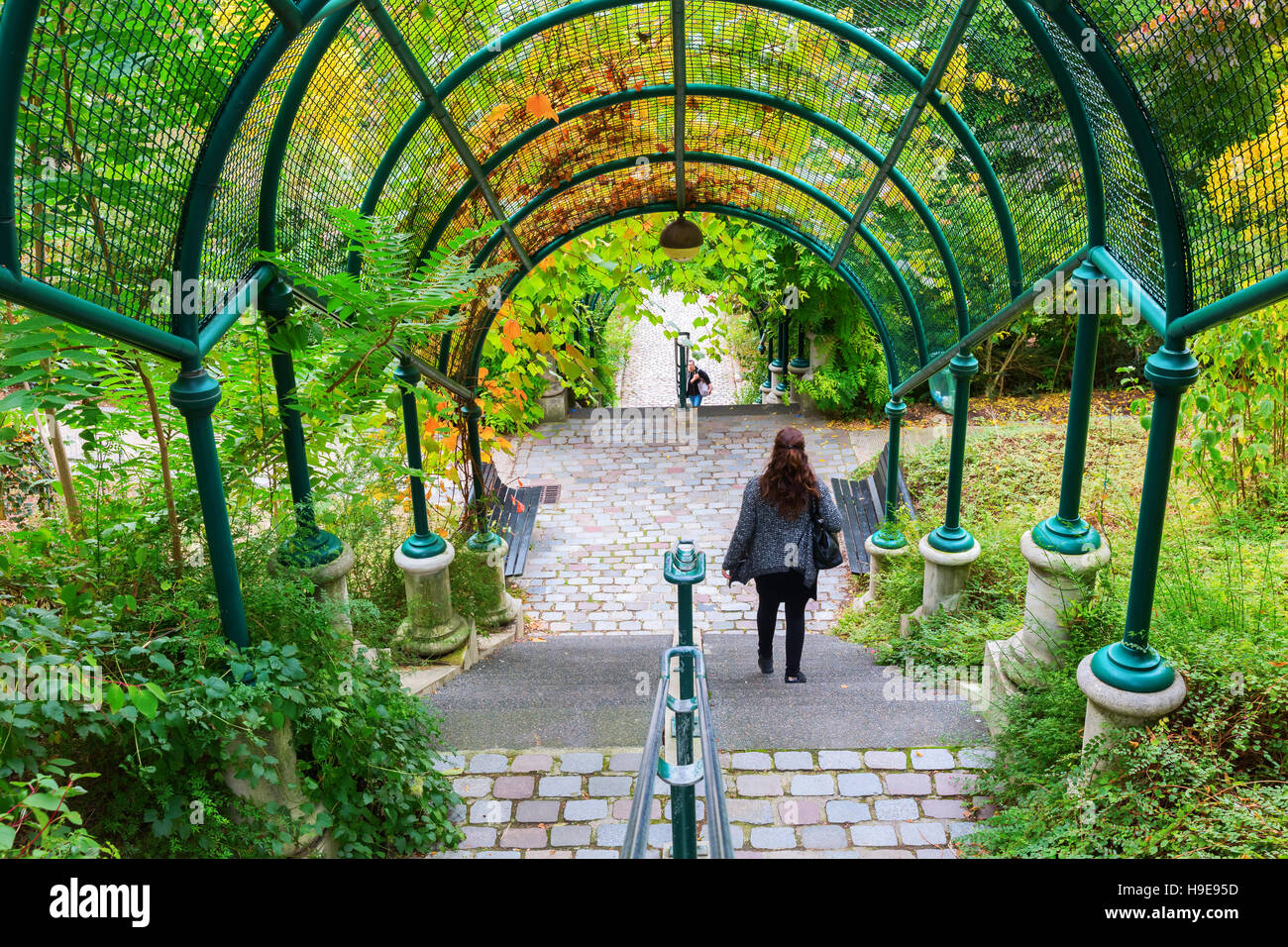 Parc de Belleville in Paris, France Stock Photo Alamy