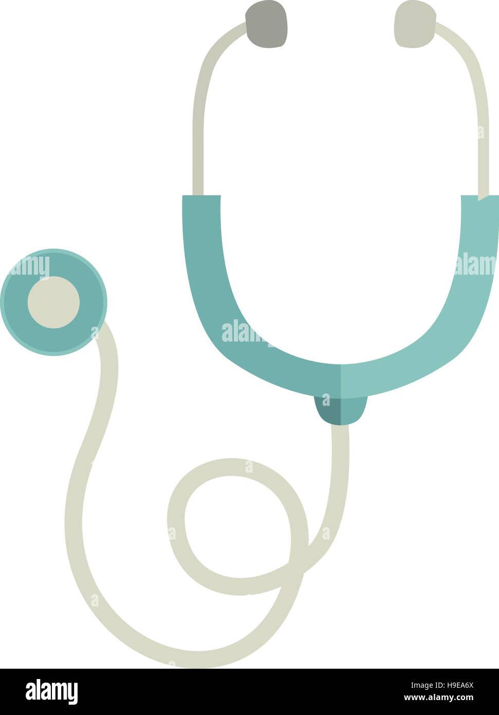 gray stethoscope medical with auriculars vector illustration Stock Vector