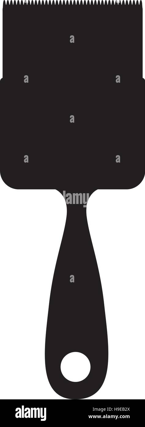 black paint brush icon isolated on white background Stock Vector Image ...