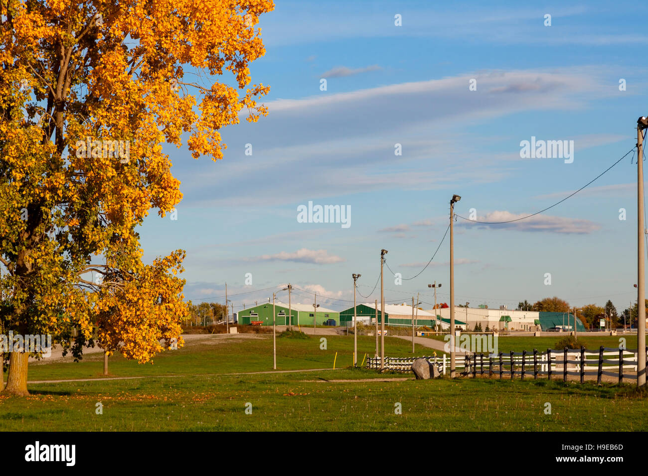 The Paris Agricultural Society and Fairgrounds in Paris, Brant County, Ontario, Canada. Stock Photo