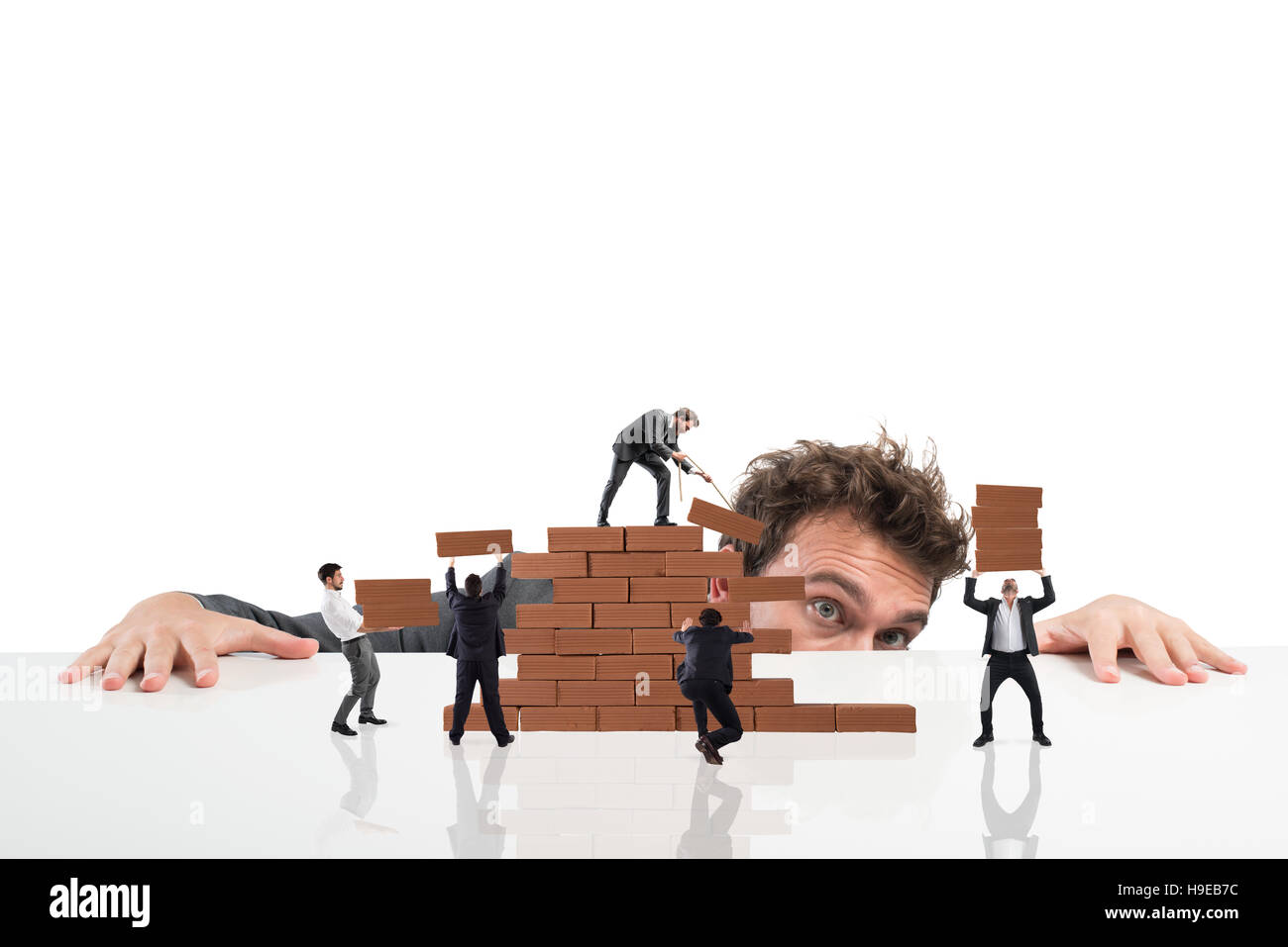 Boss builds a business team Stock Photo - Alamy
