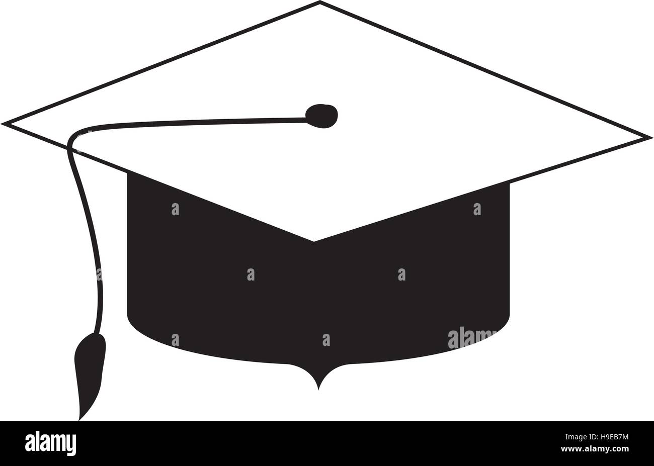 black silhouette of graduation cap Stock Vector Image & Art - Alamy