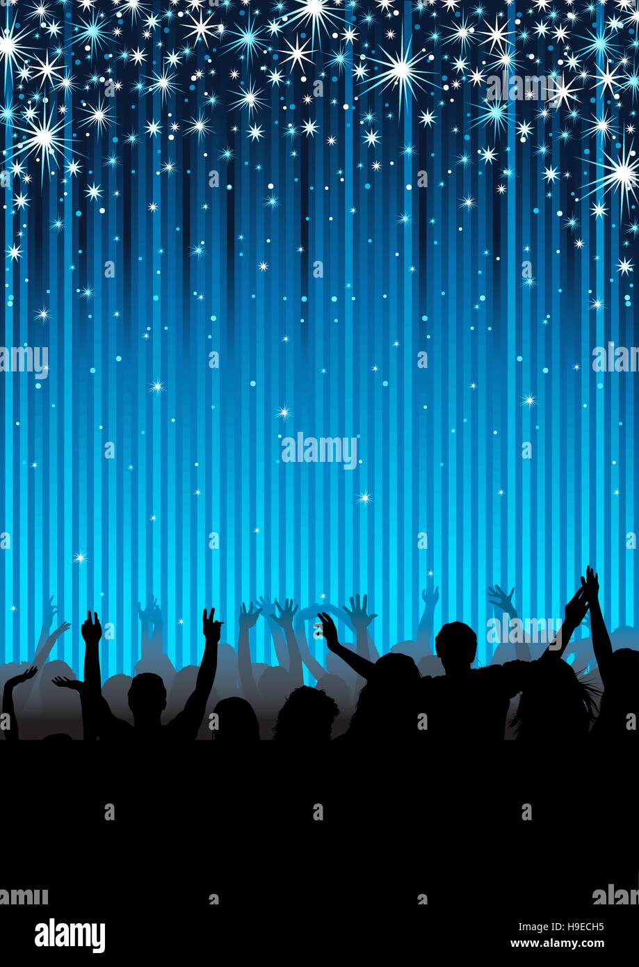 People At The Happy New Year Party Stock Vector Image & Art - Alamy