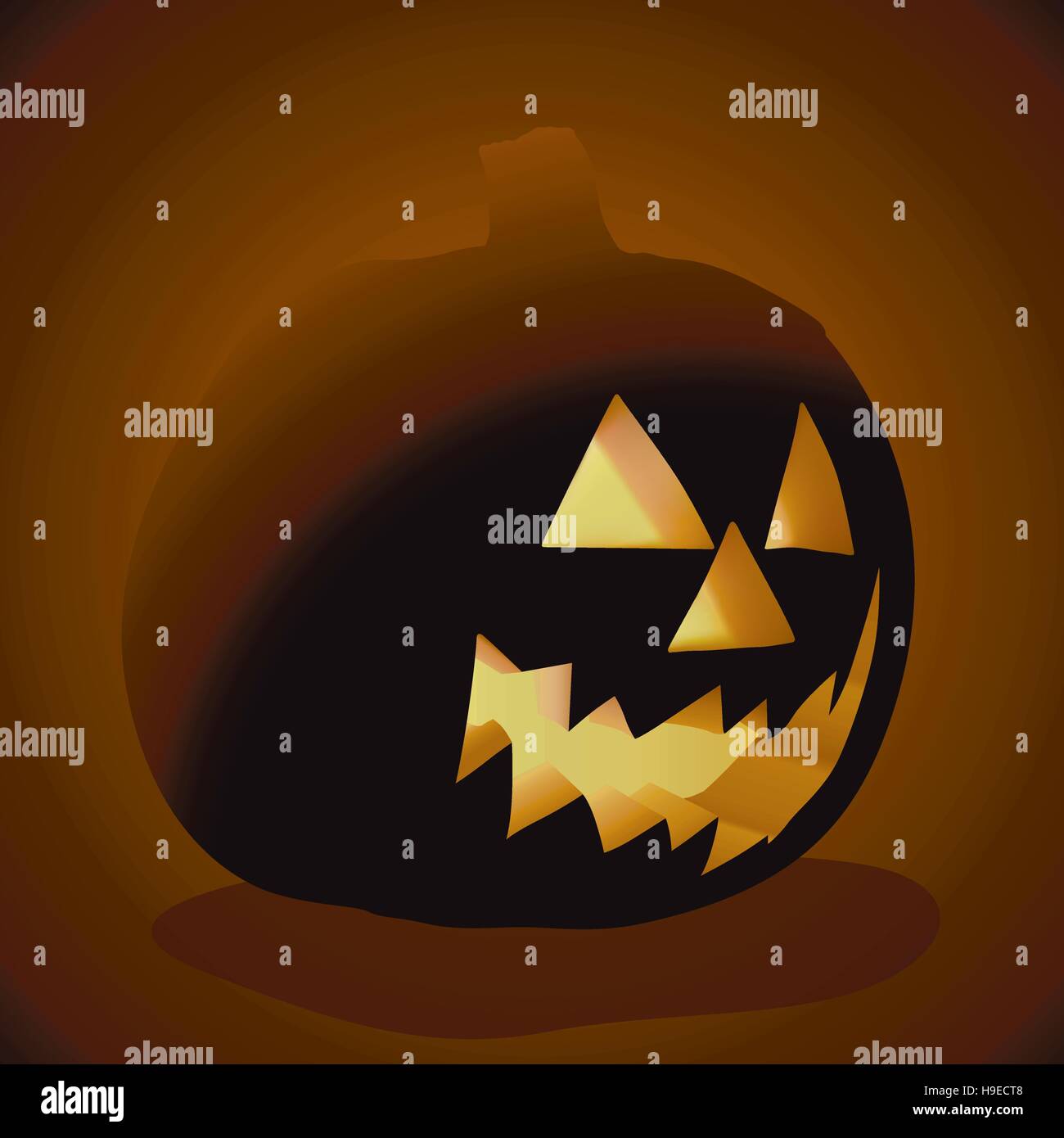 Glowing Jack O' Lantern Stock Vector Image & Art - Alamy