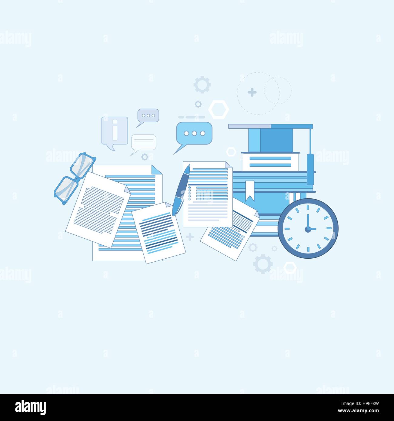 Education Online Learning Web Banner Thin Line Stock Vector Image & Art ...