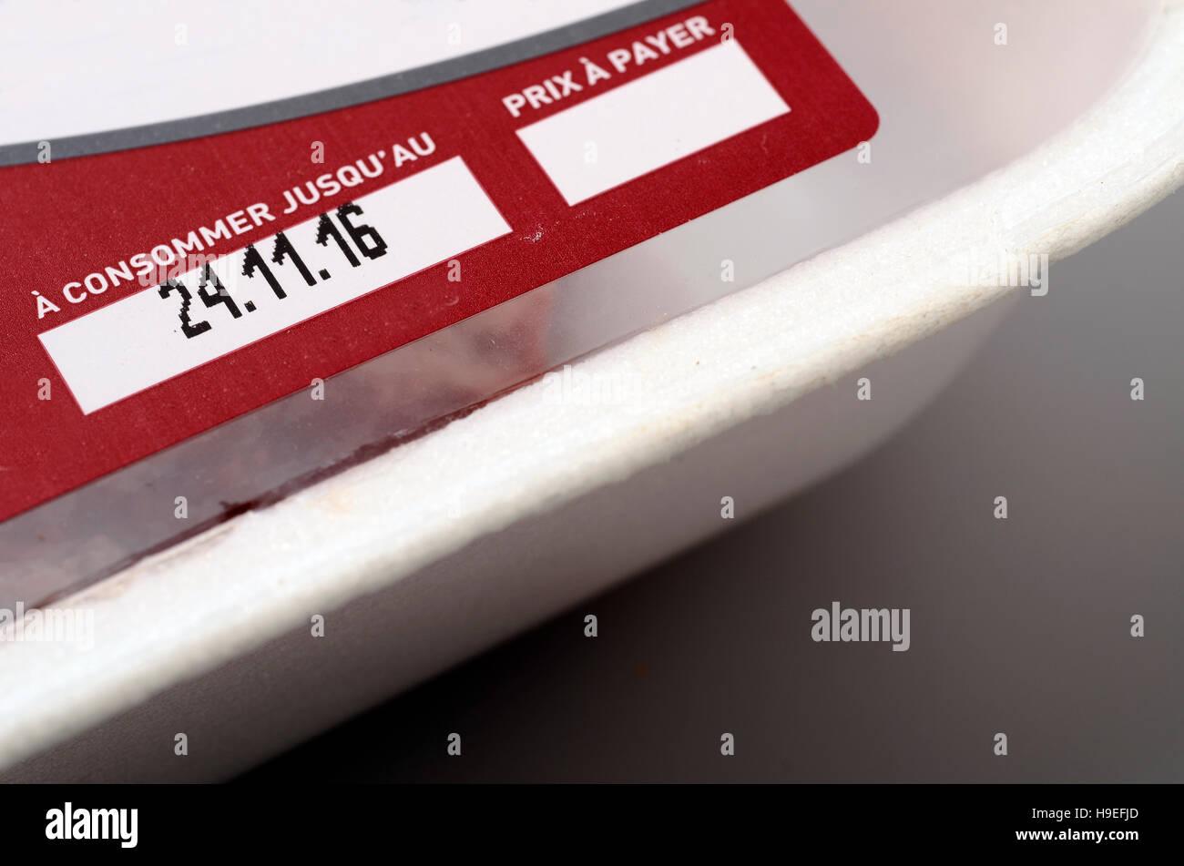 Expiration date or best before date on a food label product Stock Photo Alamy