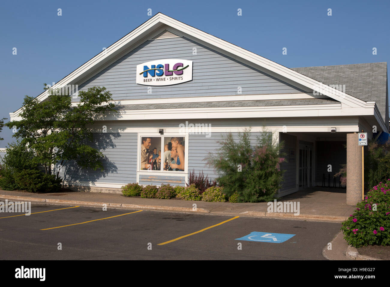 The NSLC store in Wolfville, Nova Scotia, Canada. The shop sells
