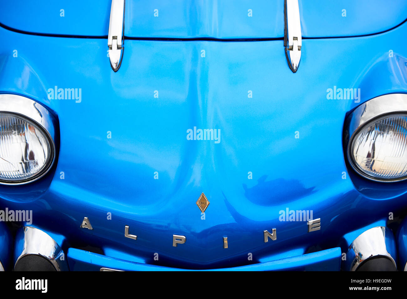 Detail of Classic Car, Renault Alpine Stock Photo