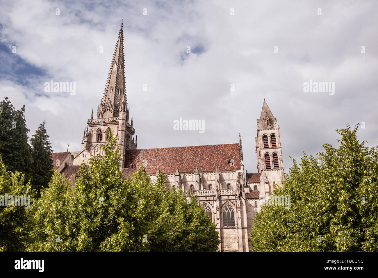 The cathedral of Saint Lazare in Autun, France. Stock Photo