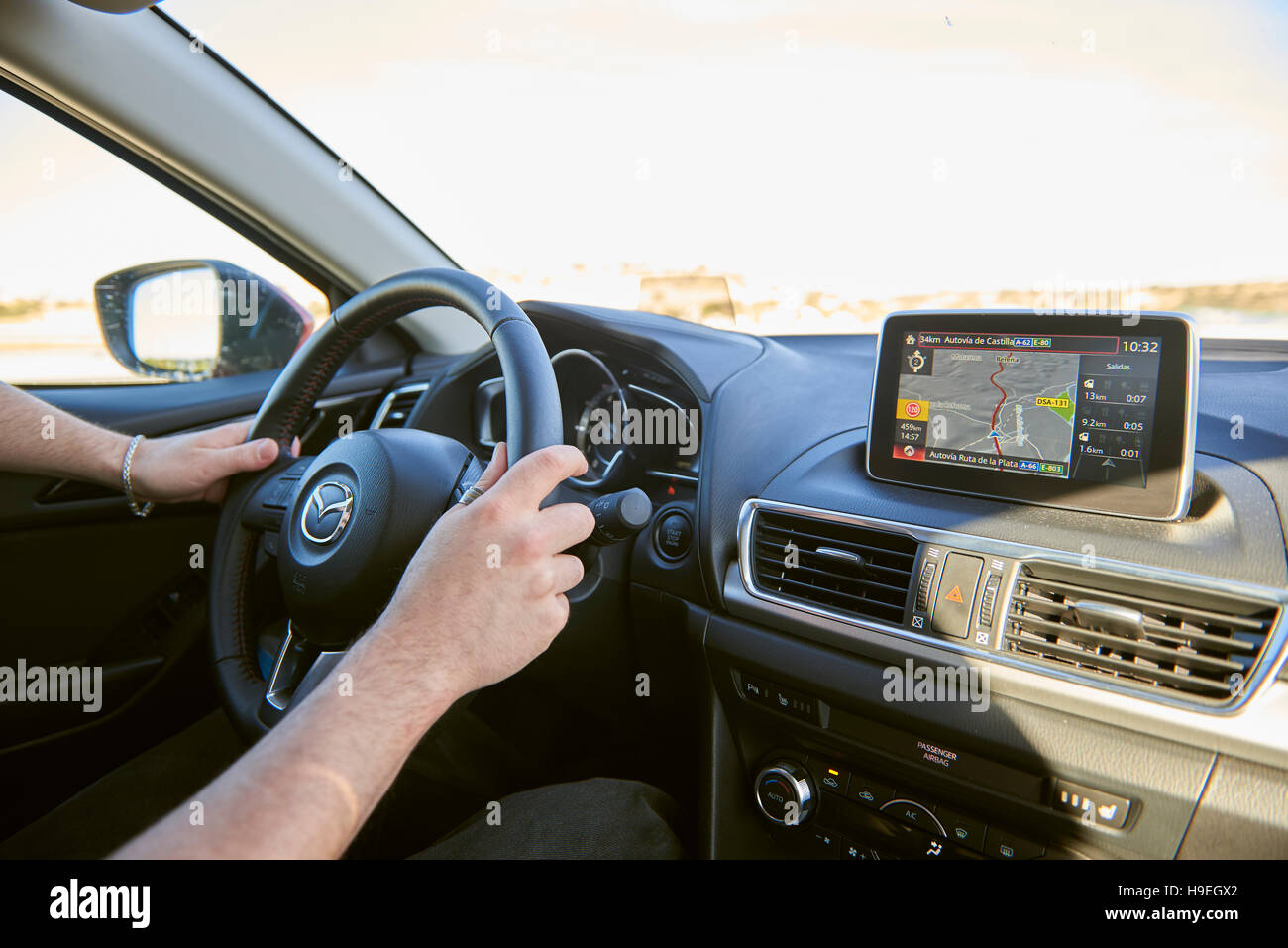 Hands on the Wheel Stock Photo Alamy