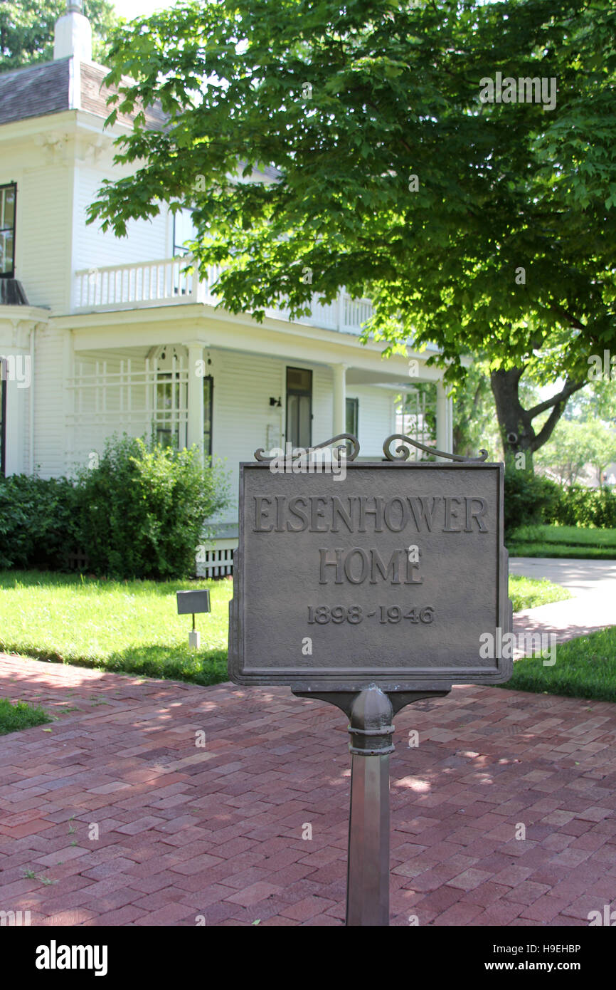 Eisenhower family home in Abilene, Kansas Stock Photo