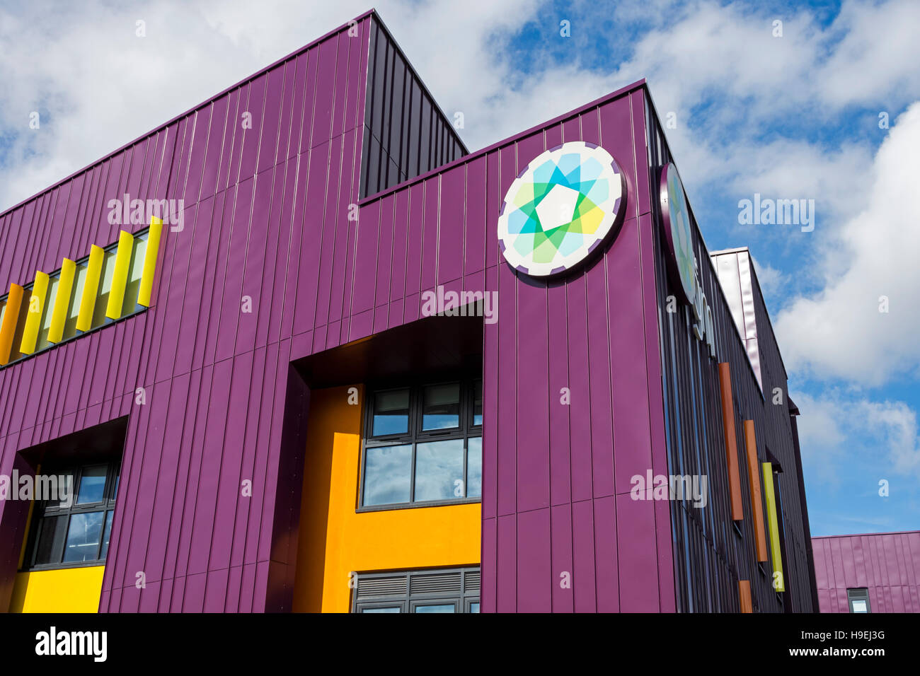 Oldham College.  The GM UTC building (Cassidy & Ashton 2014), Middleton Road, Oldham, Greater Manchester, UK Stock Photo
