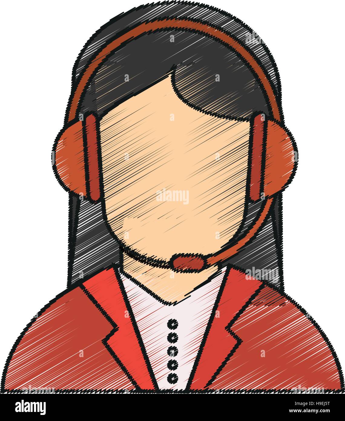 Isolated operator woman design Stock Vector Image & Art - Alamy