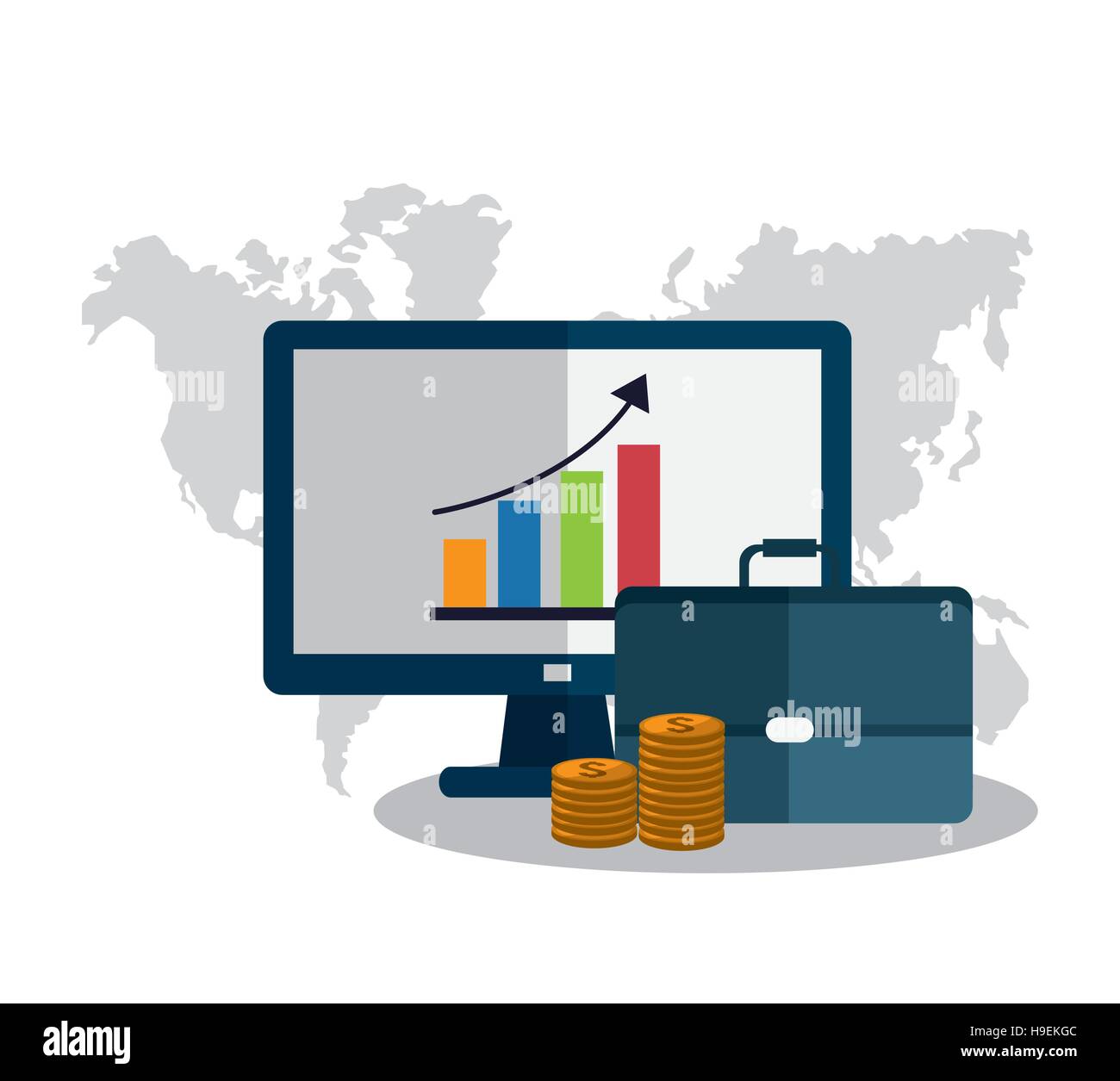 Computer profit and money design Stock Vector Image & Art Alamy