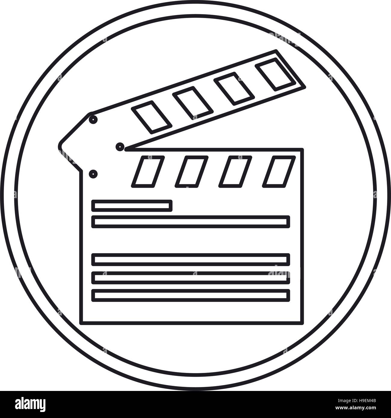 Isolated clapboard design Stock Vector