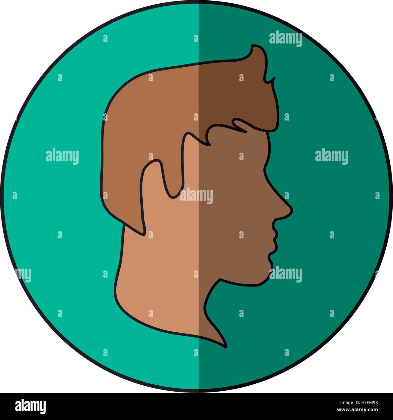 Isolated man head profile design Stock Vector Image & Art - Alamy