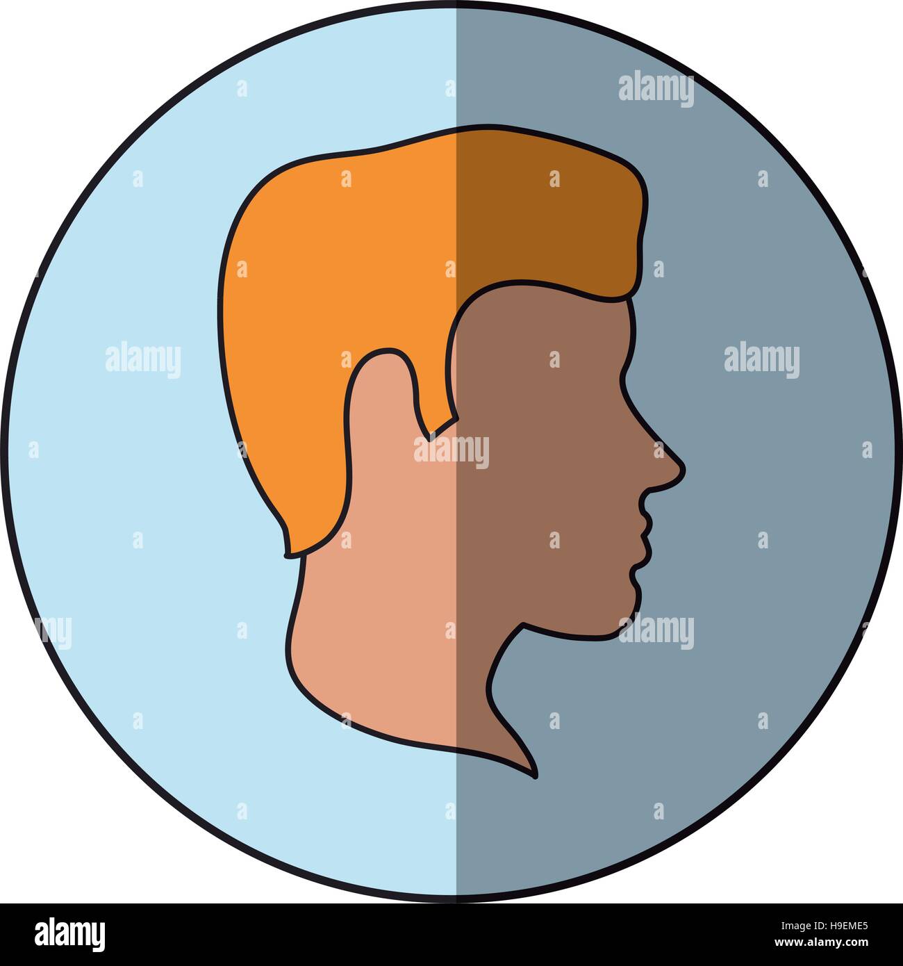 Isolated man head profile design Stock Vector Image & Art - Alamy